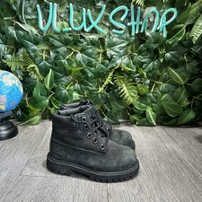 TODDLER TIMBERLAND 6" PREMIUM WATERPROOF BOOT BLACK NUBUCK SIZE 7