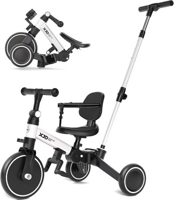 Toddler Bike, 6 in 1 Folding Toddler Tricycle for 1-4 Year Old with Parental Con