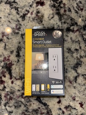 GE Wi-Fi Smart Switch White 15-Amp Duplex Smart Residential/Commercial Outlet