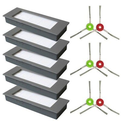5pcs Filter & 6pcs Seitenbürsten Für Ecovacs Deebot Ozmo 900 DN5G Staubsauger