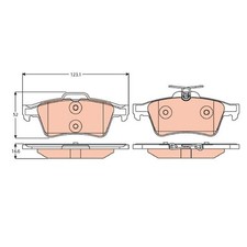 Satz Bremsbeläge Bremsklötze hinten für Opel Vectra C Z02 id88514