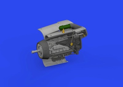 EDU-672350 Eduard 1/72 Aircraft- Bf109F Engine for EDU (Photo-Etch & Resin)