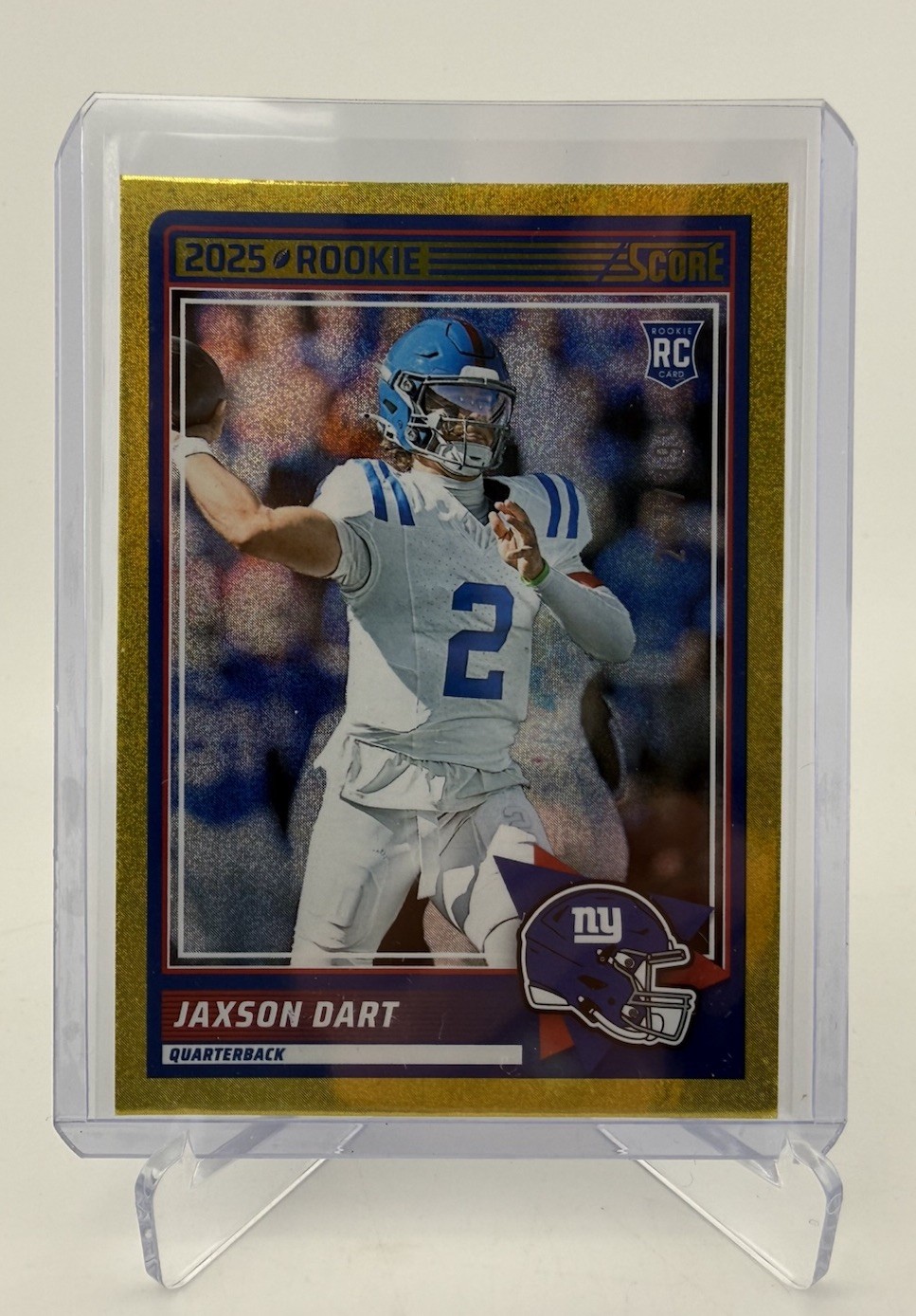 2025 Score Gold Dots /499 Jaxson Dart #35 Rookie RC