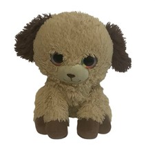 Spark Create Imagine Plush Dog Tan Brown Floppy Ears Rainbow Glitter Eyes 11in