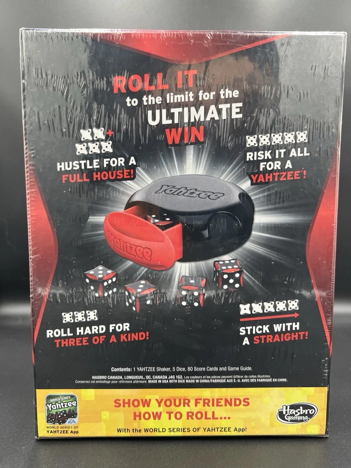 Yahtzee Classic Dice Family Game Hasbro Gaming Red And Black 2012 Game - SEALED - Image 3 of 4