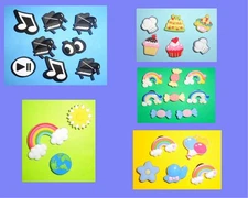 Piano Earth Rainbow Chef Notes Shoe Charms Accessories Shoe Decorations