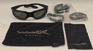 Wiley X Z87-2 Interchangeable Lens Sun Glasses w 2nd Set NEW Lenses, Strap Case