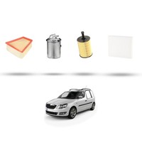 Hoffcar Wartungs-Kit 4 Filter FüR Skoda Praktik 1.4 TDI 51Kw Ab 2007