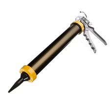 Sausage Caulking Gun, Stainless Steel Sealant Applicator with Nozzle, Champagne