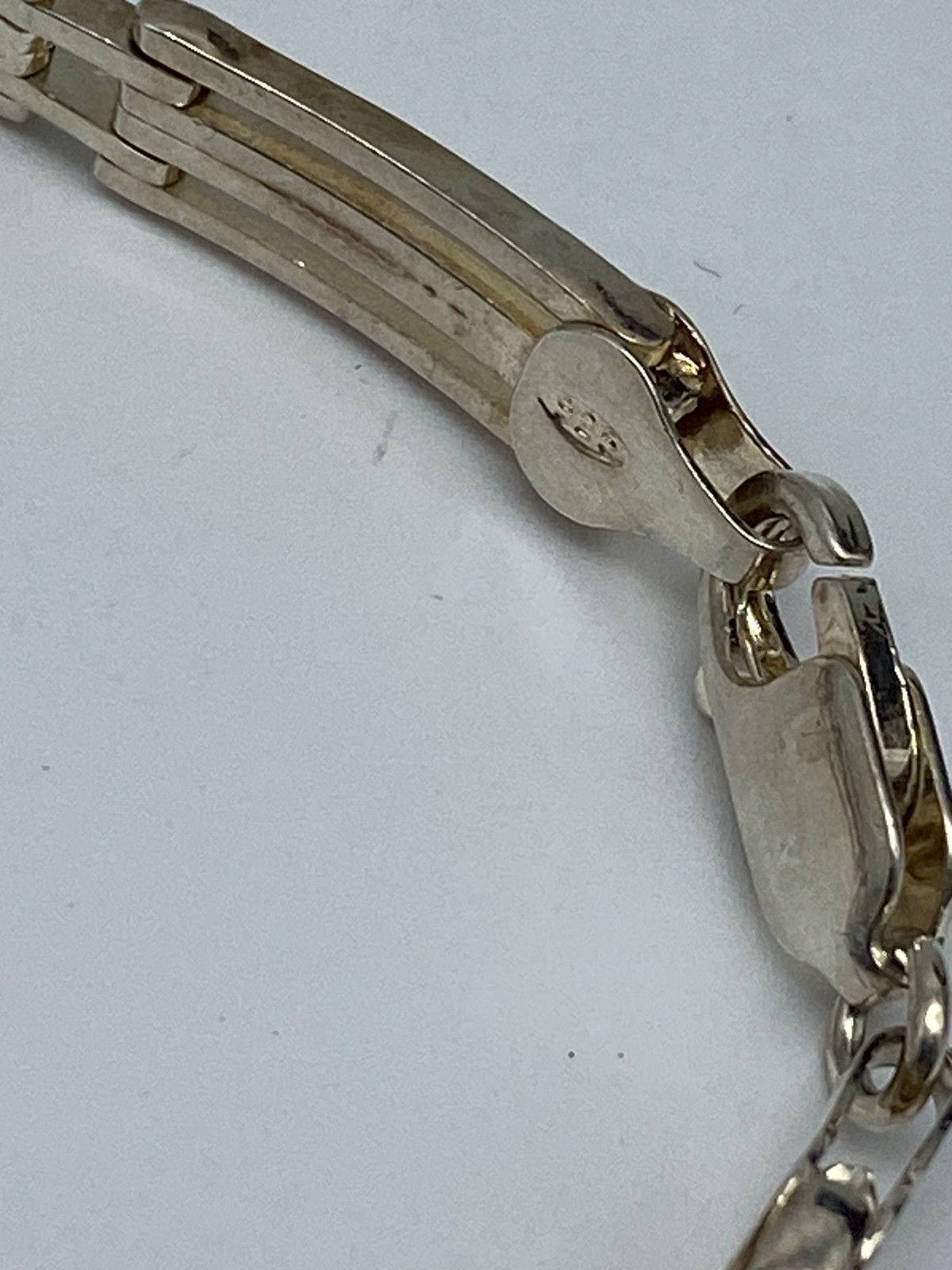 Sterling Silver Pattern Design Link Bracelet 13.0… - image 6