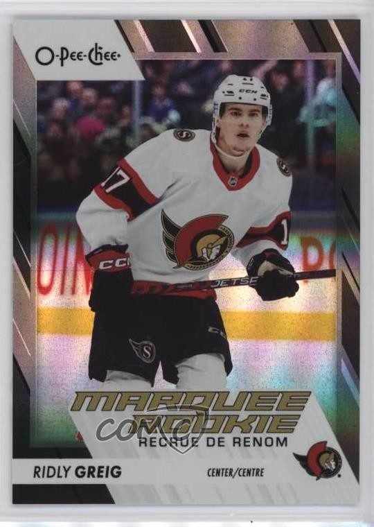 2023-24 O-Pee-Chee Marquee Black Rainbow 98/100 Ridly Greig #543 Rookie RC 0cv
