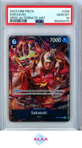 SAKAZUKI ONE PIECE OP02-099 2023 OP02 ALTERNATE ART ENGLISH PSA 10