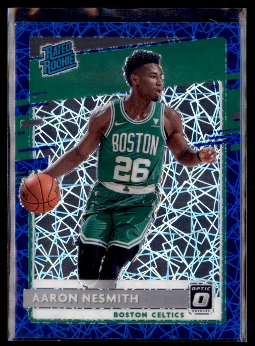 2020-21 Panini Donruss Optic Blue Velocity Aaron Nesmith Celtics 164 Rated Rook