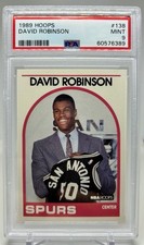 1989 HOOPS #138 David Robinson Rookie Card RC PSA 9 Mint San Antonio Spurs HOF