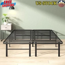 Full Size Steel Bed Frame No Box Spring Needed 1400lb Capacity Easy Assembly New
