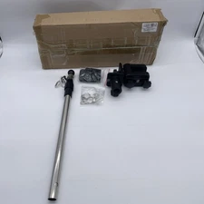 KEMIMOTO Stainless Steel Boat Flag Holder Pole Kit 360° Adjustable