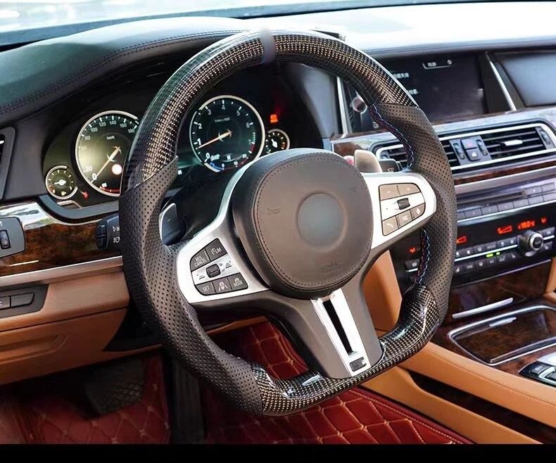 Real carbon fiber Steering Wheel BMW G20 G80 M3 320I 325I 330I 3-Series W/Heated Foto 4 de 4