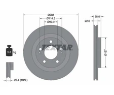 2 pieces brake disc Textar 92148500 for Mitsubishi