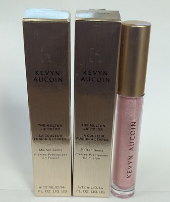 LOT OF 2  KEVYN AUCOIN THE MOLTEN LIP COLOR #15101 PINK CRYSTAL 0.1fl oz NIB