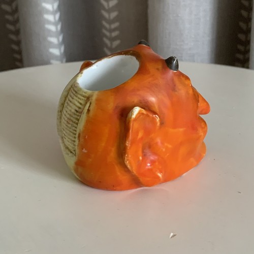 Vintage Match Holder / Strike DEVIL HEAD - KRAMPUS Porcelain Early 19th Bohemia - Picture 5 of 13