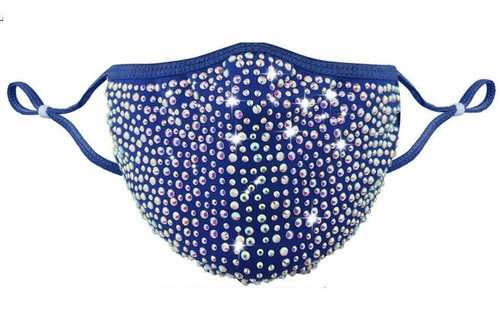 Rhinestone Bling Crystal & Sequin Face Mask Sparkly Reusable Wash Filter Pocket - Picture 37 of 37