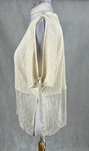 Mango Side Slit T-Shirt Ivory UK M rrp £35 DH7 JJ 06 - Picture 2 of 5