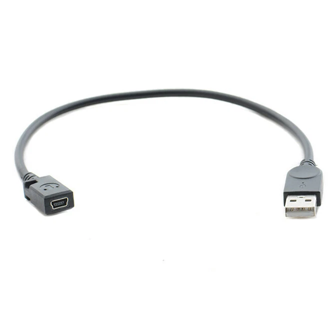 1 Ft USB 2.0 High Speed Type A Male to Mini B 5-pin Female Adapter Cable 30cm - Image 2 of 2