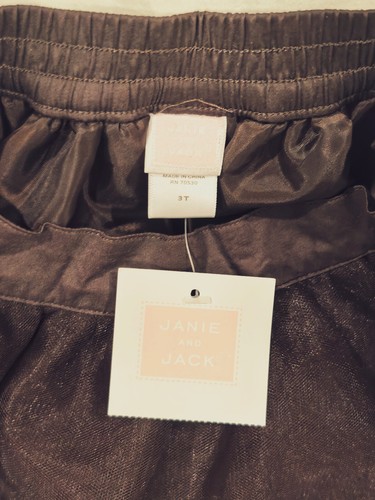 NEW Janie & Jack Girl's Top & Tulle Skirt set - Brown size 3T with tags - Picture 6 of 6
