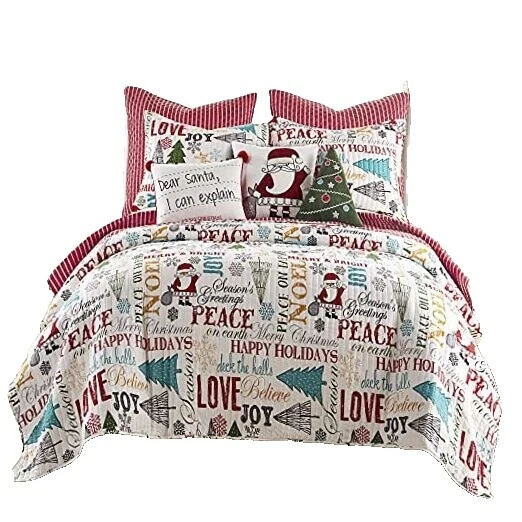 Edredones blanco de vacaciones, colchas y cobertores para cunas