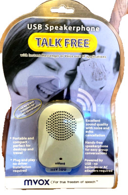 Talk Free MVOX USB Speakerphone Instant Messenger Voice Over IP