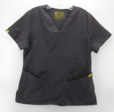 Figs Scrubs Top Women Medium Gray Medical Work Nurse Doctor Workwear Pullover