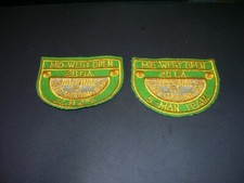 2 Vintage Patches MID-WEST OPEN 1961 20 ga. National Skeet Shooting Assoc.