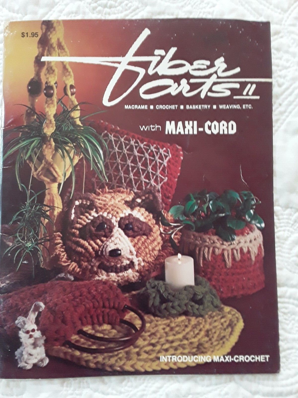 Fiber Arts II Maxi-Cord Macrame Crochet Baskets Raccoon Panda Koala Planters Wea