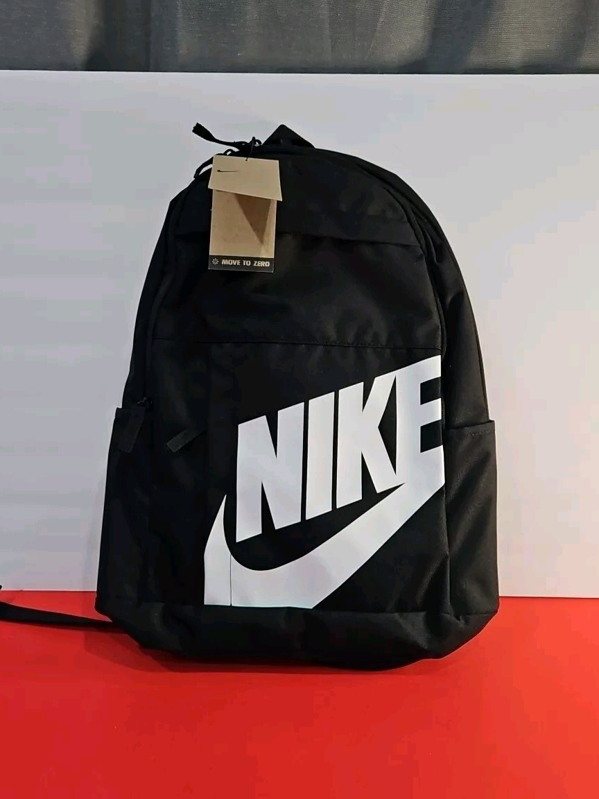 Authentic Nike Move To Zero DD0559 010 Logo Backpack - Black