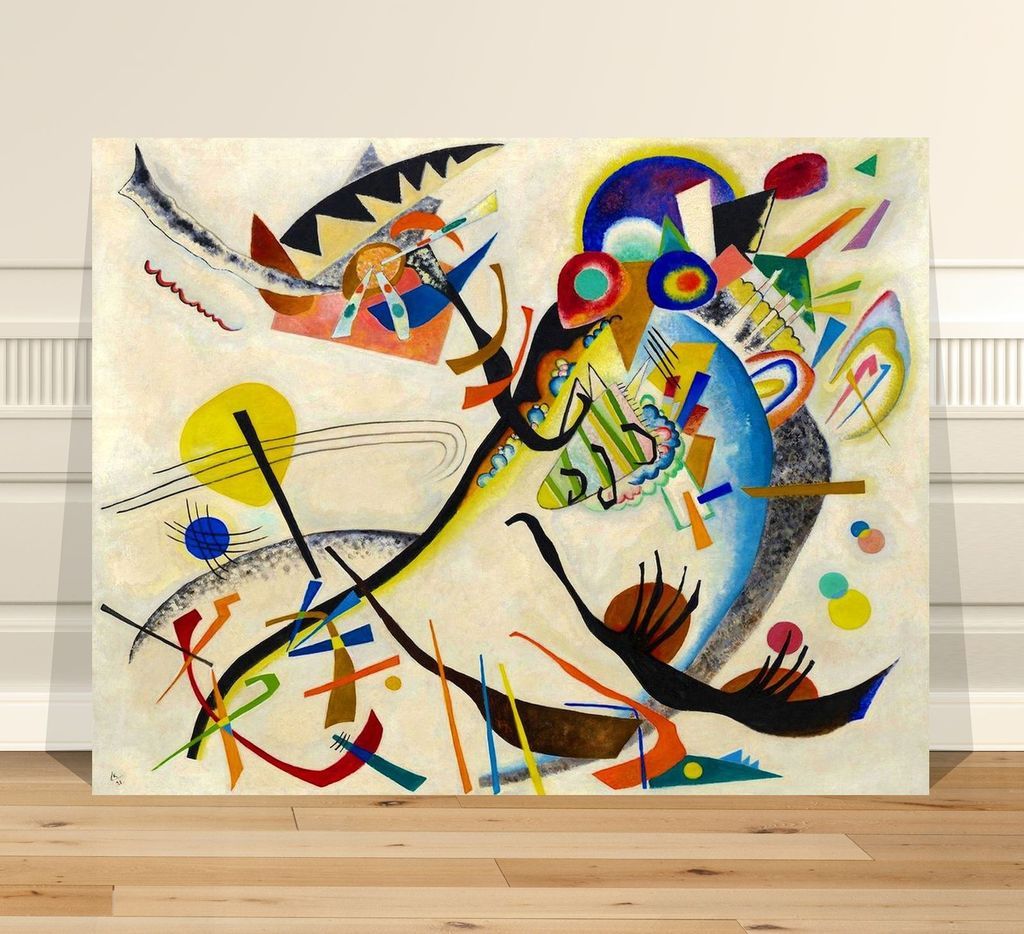 Wassily Kandinsky Blue Segment ~ CANVAS PRINT 36x24\, image size:1024x934