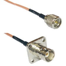 RG316 MINI UHF MALE to BNC Flange Female RF Cable Rapid-SHIP LOT