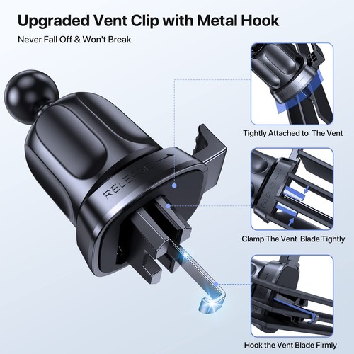 3-in-1 Cell Phone Holders for Your Car, Universal Car Phone Holder Mount for ... - Photo 6 sur 7