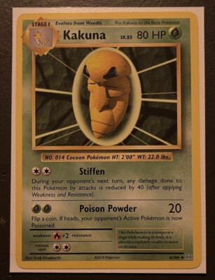 Pokémon Kokuna 006/108 Evolutions XY Base Set No Charizard Glurak Original
