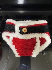 So Dorable Santa Themed Button Closure Diaper Cover 0-6 Months