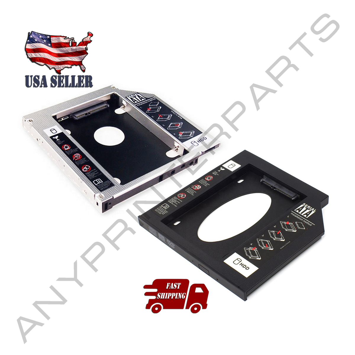 Universal SATA 2nd HDD SSD Hard Drive Caddy for or
