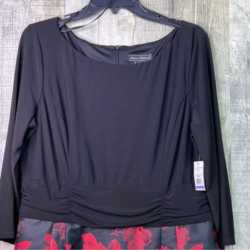 Jessica Howard Size 18 Traditional Cocktail 3/4 Sleeves Floral Print Dress - Picture 6 of 14
