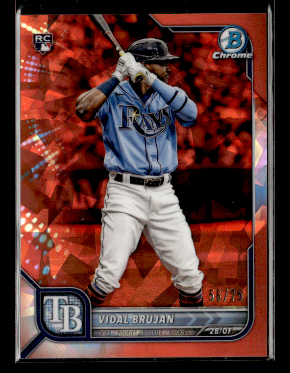 2022 Bowman Chrome Sapphire Edition #89 Vidal Brujan Orange /75 Rookie
