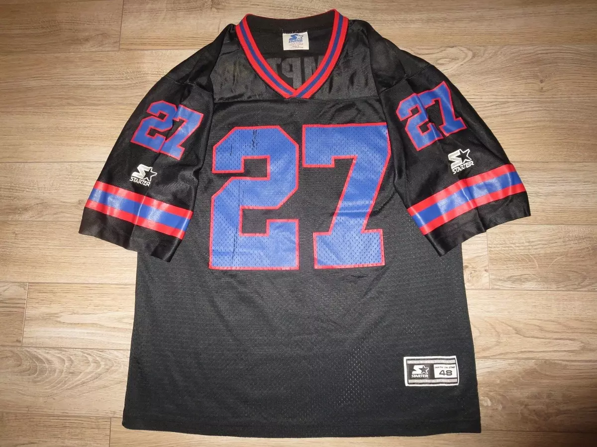 New York Giants #27 Rodney Hampton NFL Starter Black Jersey Large L 48