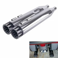 SHARKROAD Exhaust 4.5" Slip On Mufflers For Harley Touring 95-16 Street Glide
