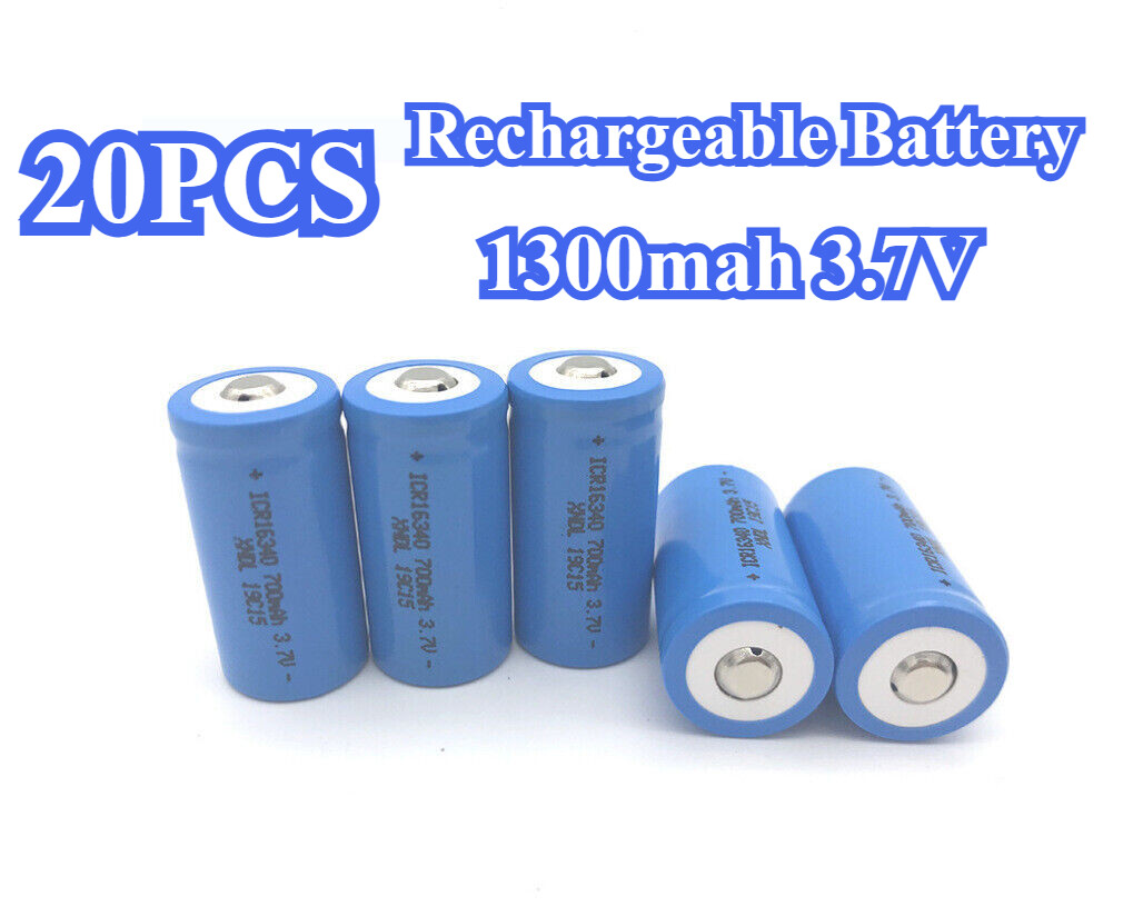 best cr123 rechargeable batteries for flashlight RCR123A: High-Discharge (2pcs) It also has a larger capacity HW 123 Batteries, [12-Pack] 1700mAh