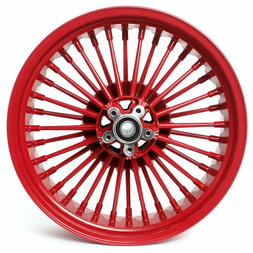 21x2.15 18x5.5 Fat Spoke Wheels Red Rims for Harley Chopper Dyna Low Rider FXDL - Picture 12 of 12