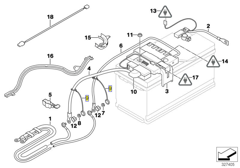 BMW 3 Series E90 Positive Battery Wiring Cover Cap 6938508 for
