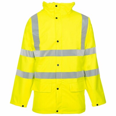 Supertouch Storm Flex gelb Hi Vis Sichtbarkeit PU wattierter Parka 3774 Medium