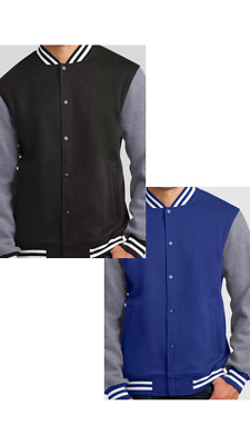 Sport-Tek  Mens Fleece Letterman Jacket ST270 Size XS to 2XL 