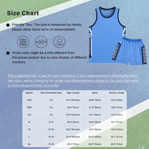 Kids Boys 2 Piece Basketball Athletic Outfit Tank Top Vest with Sport Shorts Set - Picture 22 of 46